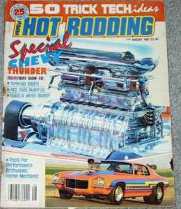 POPULAR HOT RODDING 1987 AUG - COPO CAMARO, W-30 442, SHELBY